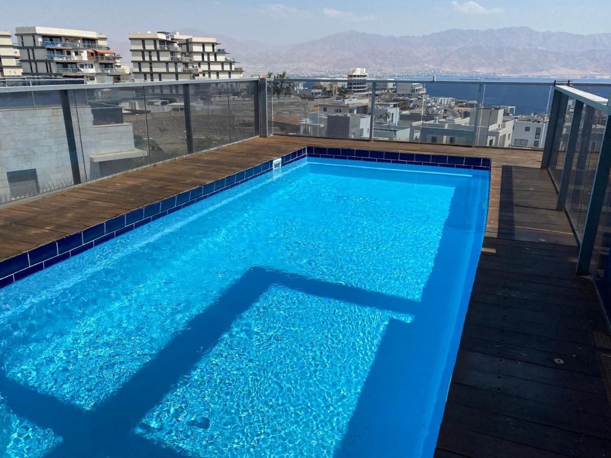 Appartement Stunning Penthouse With Sea Views And Private Heated Pool à Eilat Extérieur photo